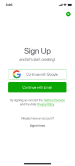 Sign Up Screen